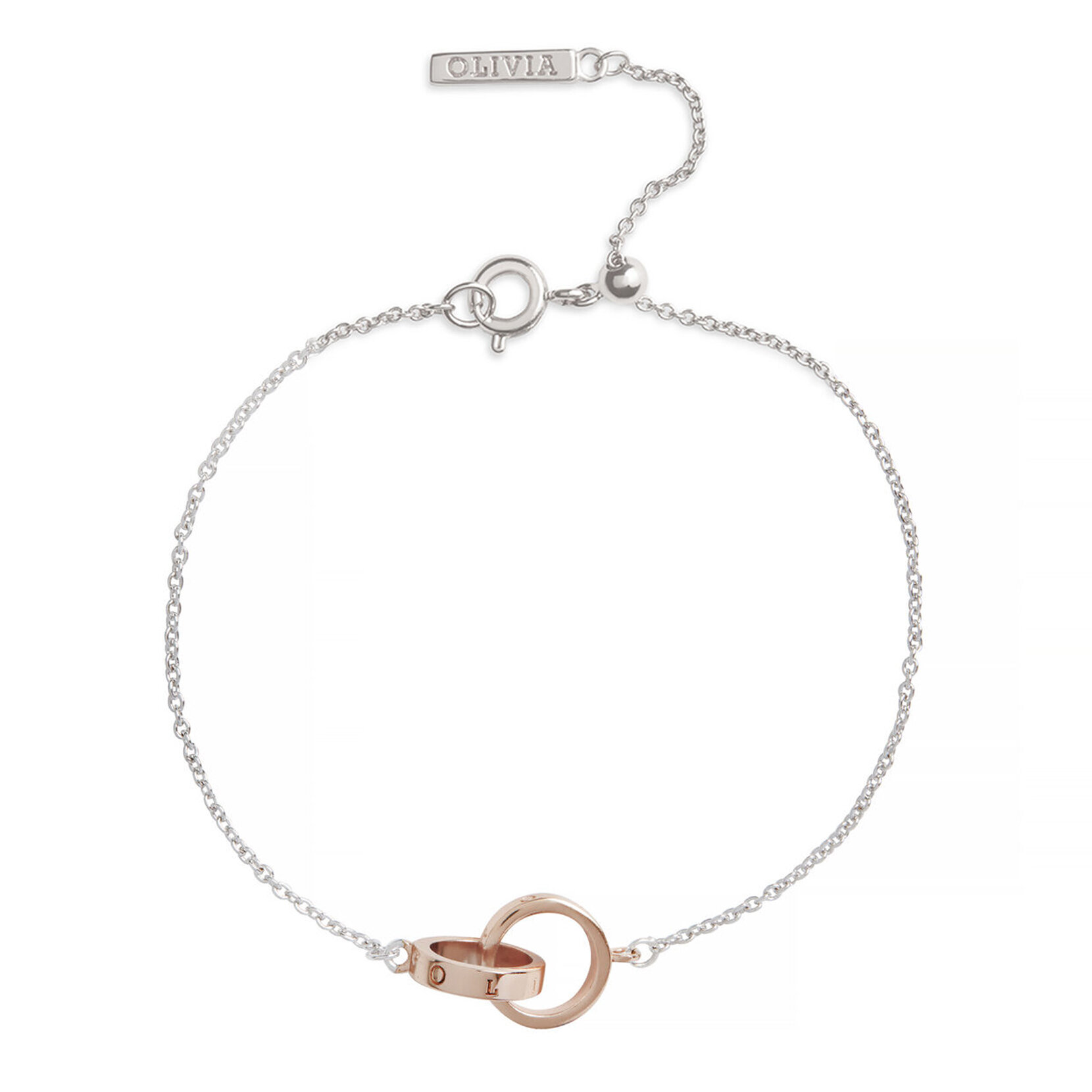 Silver & Rose Gold Interlink Bracelet