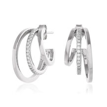 Crochets d'oreilles multiboucle Classic argent