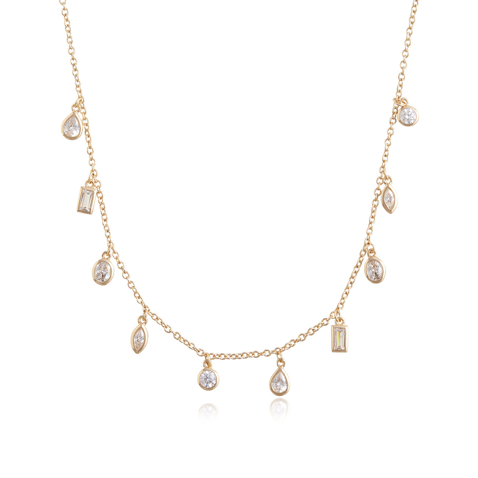 Collier à breloques Classic Crystal or