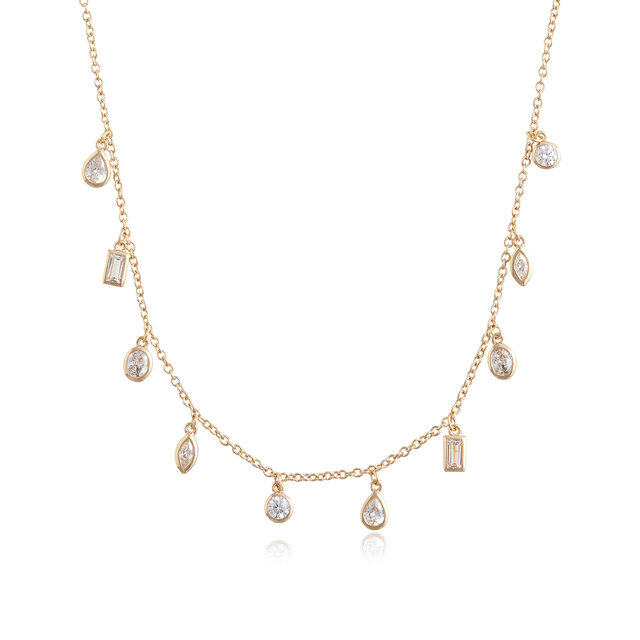 Collier à breloques Classic Crystal or