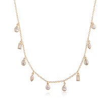 Classic Crystal Gold Charm Necklace