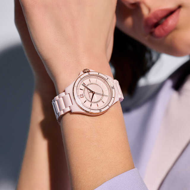 36mm Ceramic Blush Bracelet Watch