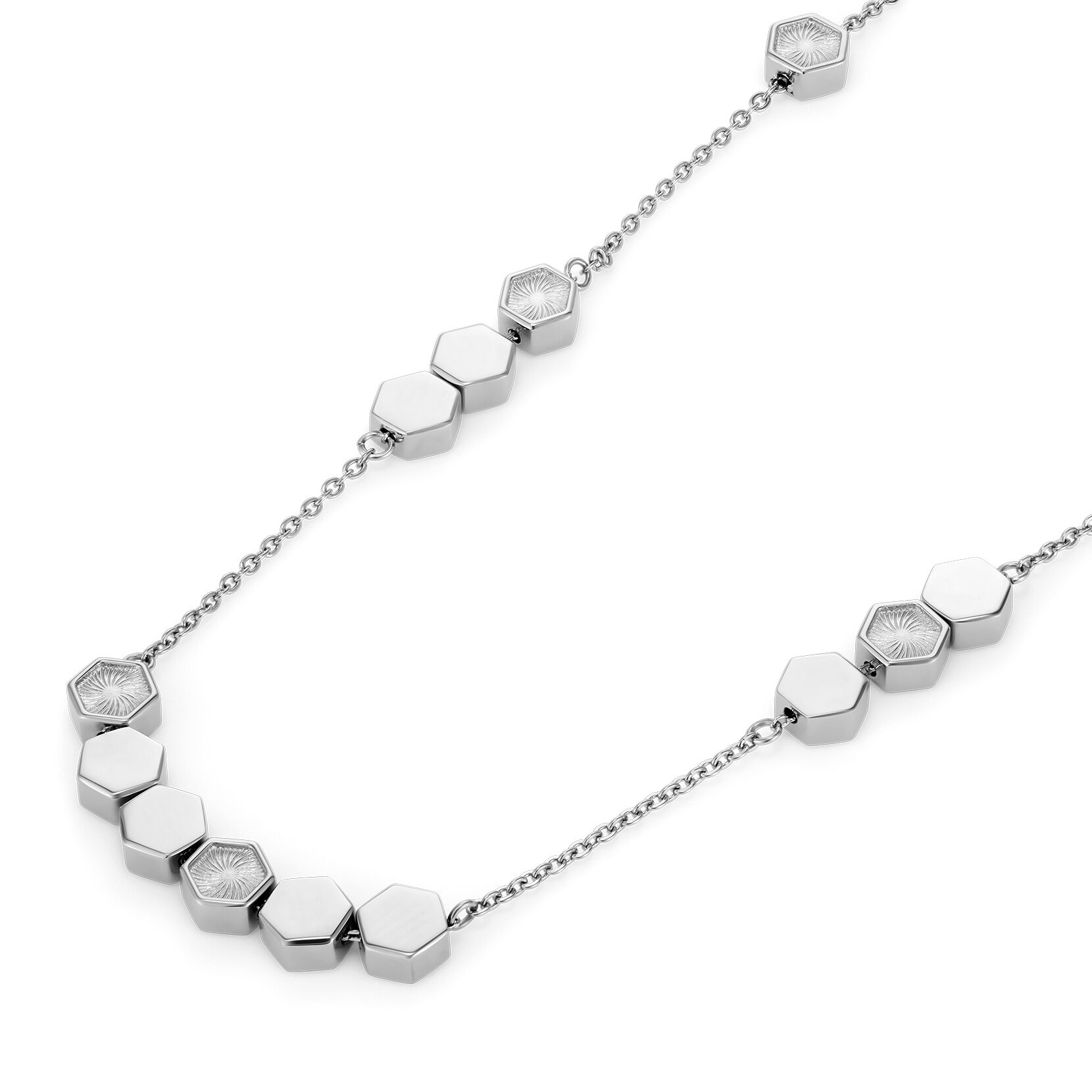 Collier Petite Honeycomb Argent