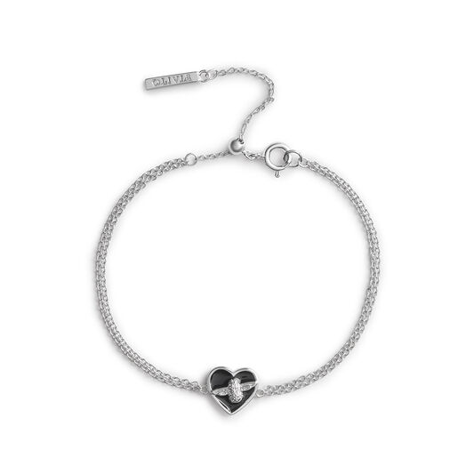 Love Bug Black & Silver Bracelet