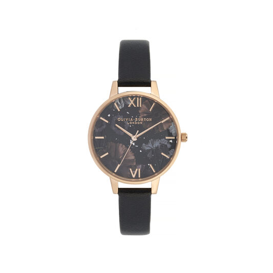Celestial, Black & Rose Gold Watch