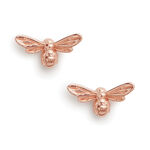 Lucky Bee Stud Earrings Rose Gold