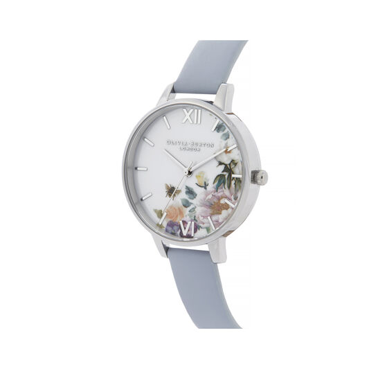 Enchanted Garden Blue & Silver Watch