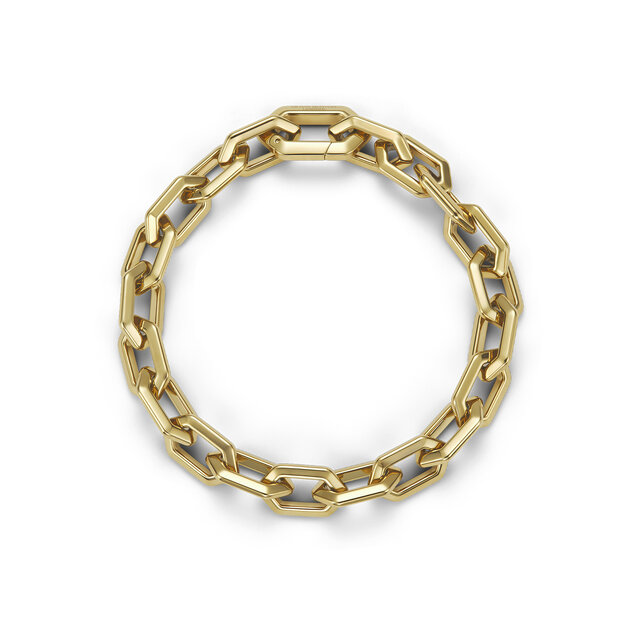 Bracelet Maillon G&eacute;om&eacute;trique Nid d'abeille Plaqu&eacute; Or