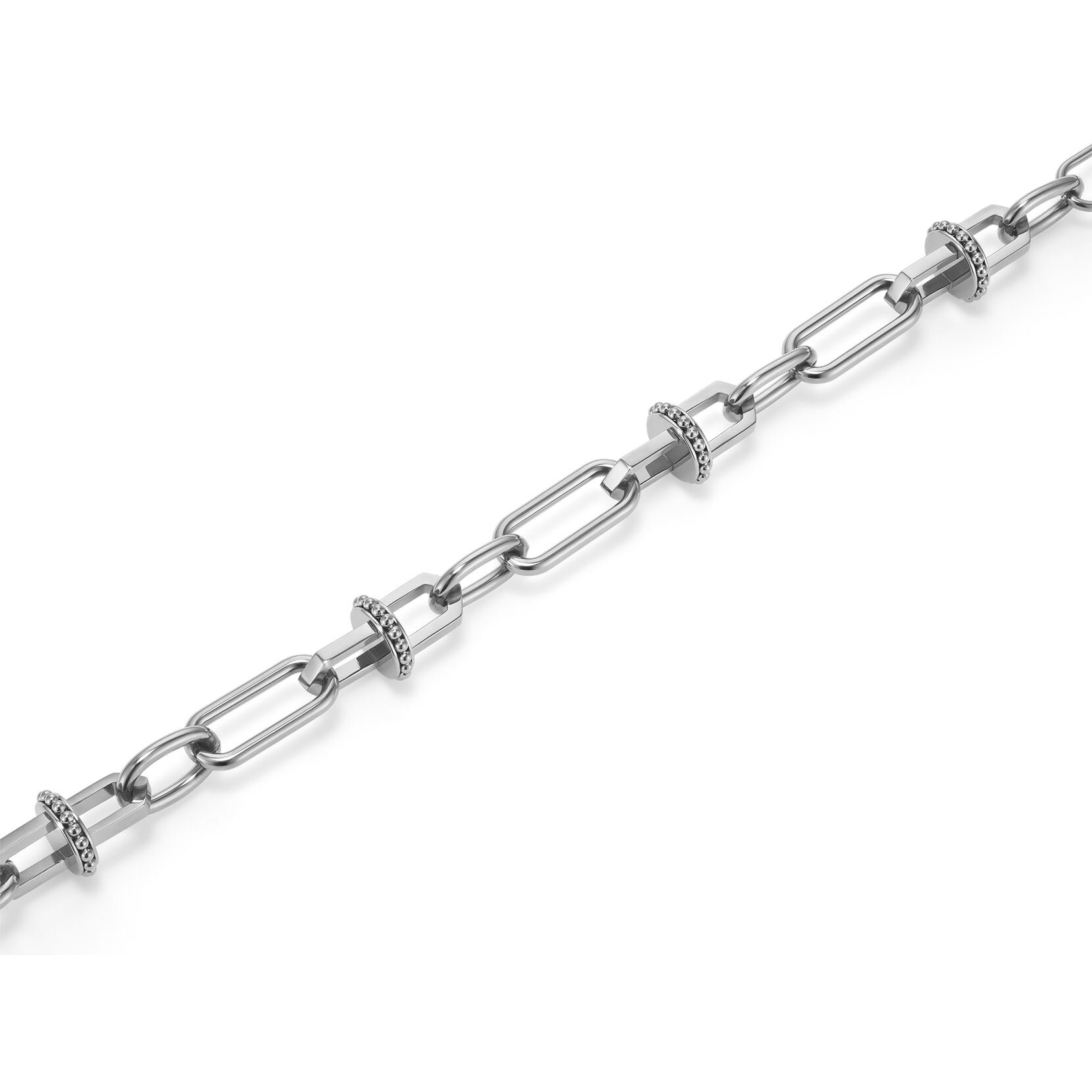 Mini Anchor Link Silver Tone Bracelet