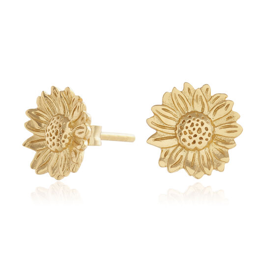Sunflower Gold Flower Earrings