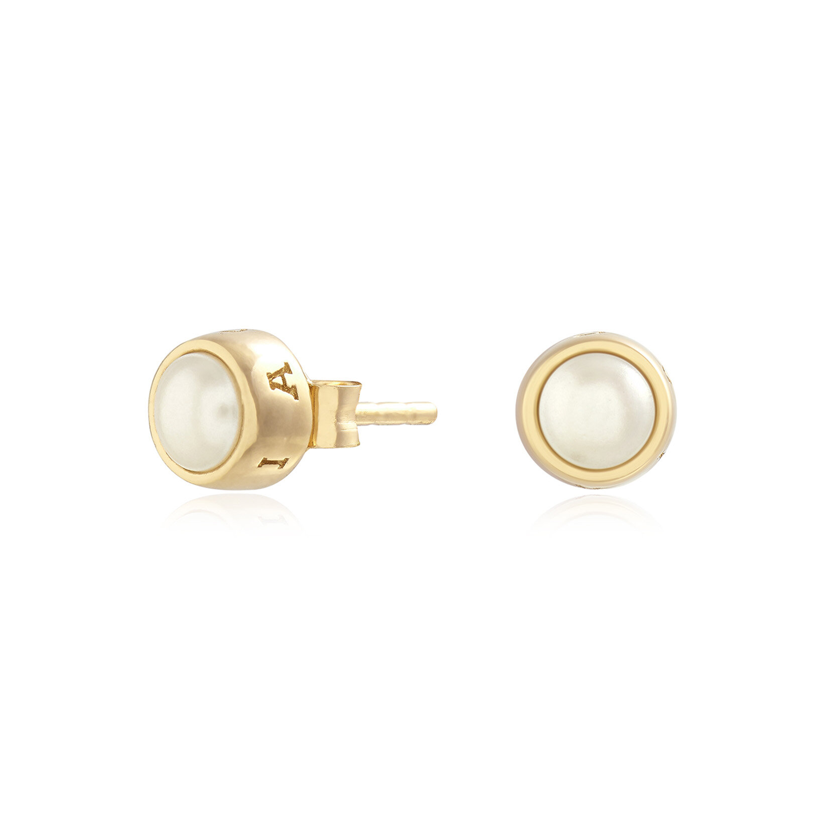 Gold Pearl Earrings