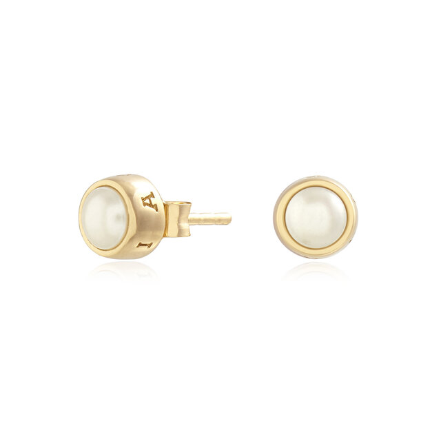 Gold Pearl Earrings