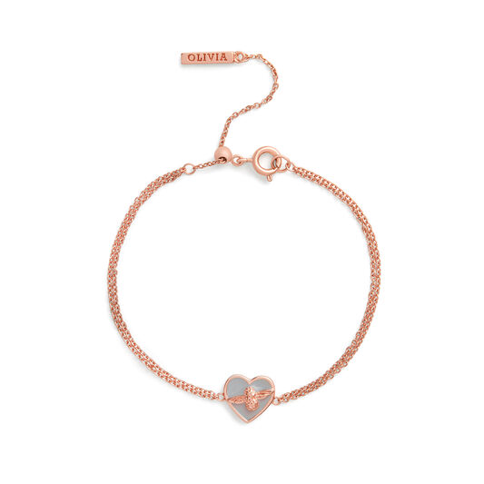 Love Bug Grey & Rose Gold Bracelet