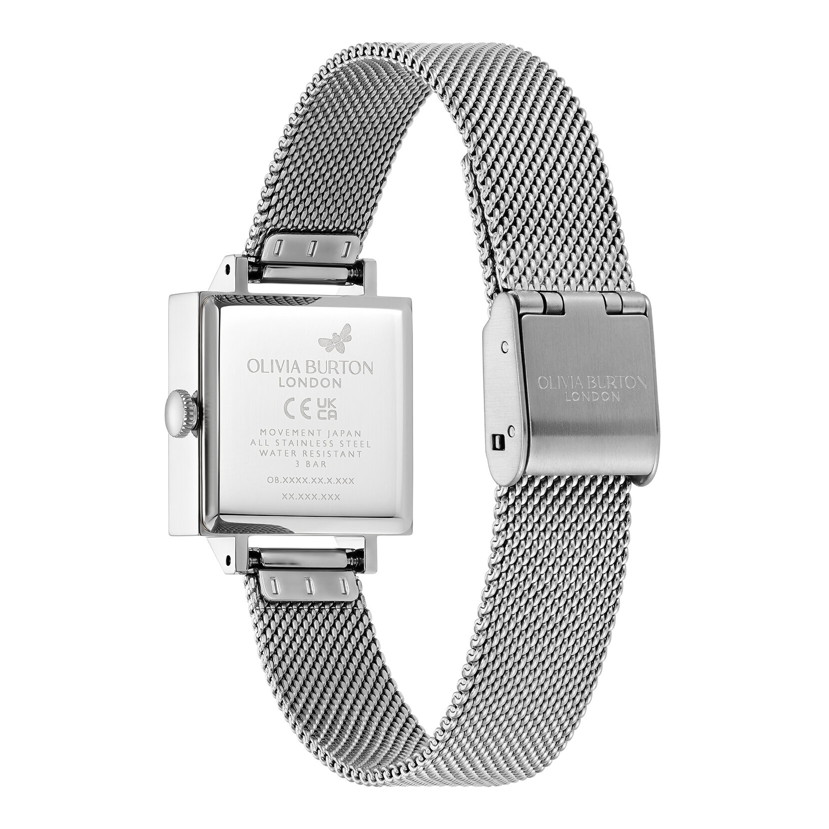 Montre maille Lucky Bee 23mm bleue et argent
