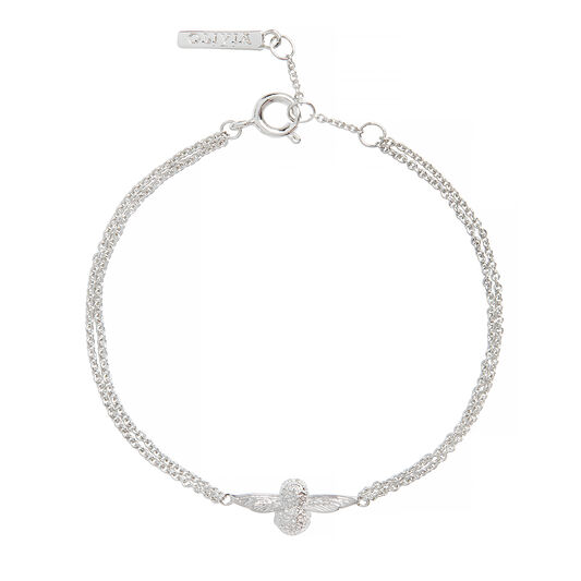 3D Bee Silver Bracelet