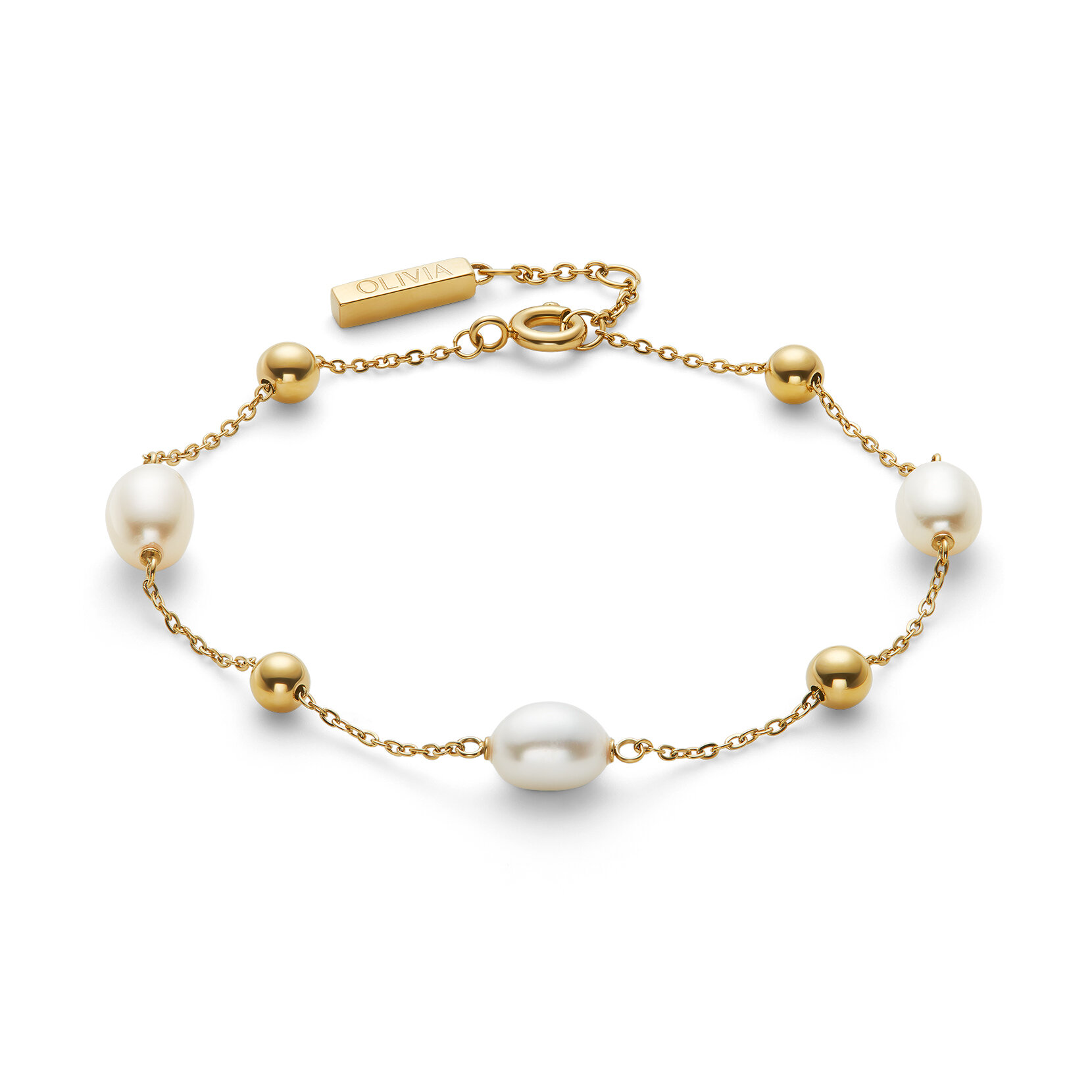 By The Sea Pearl Gold Plated Bracelet