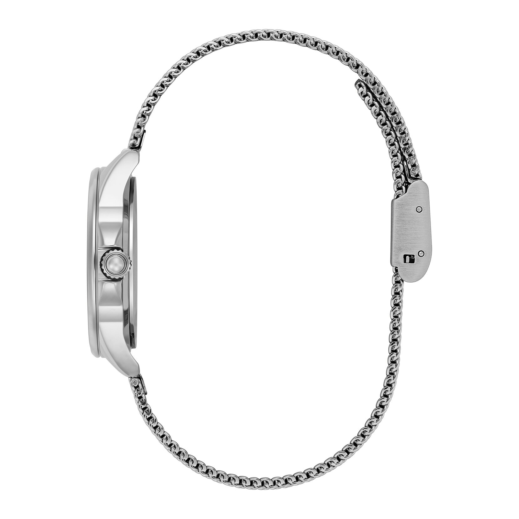 30mm Azure Blue Tone & Silver Mesh Watch