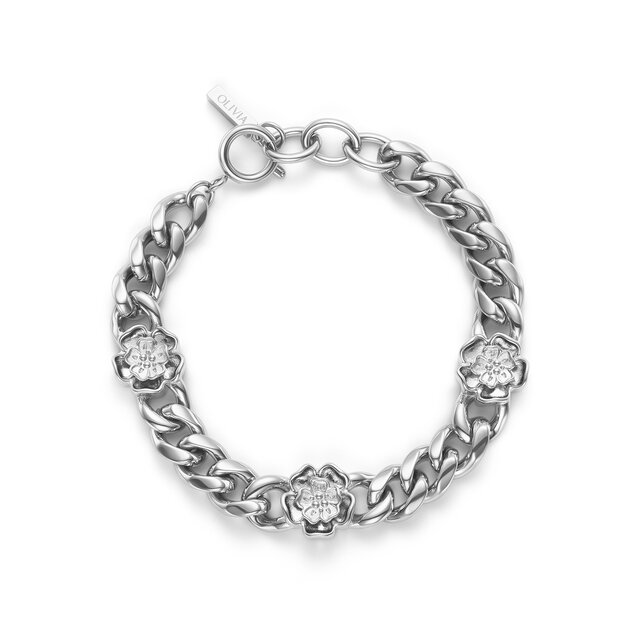Bracelet Tudor avec Chaîne à Maillons Argent Rosé