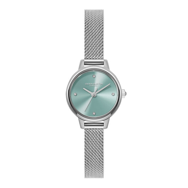 Montre Mini Turquoise & Bracelet Milanais Argenté 23mm