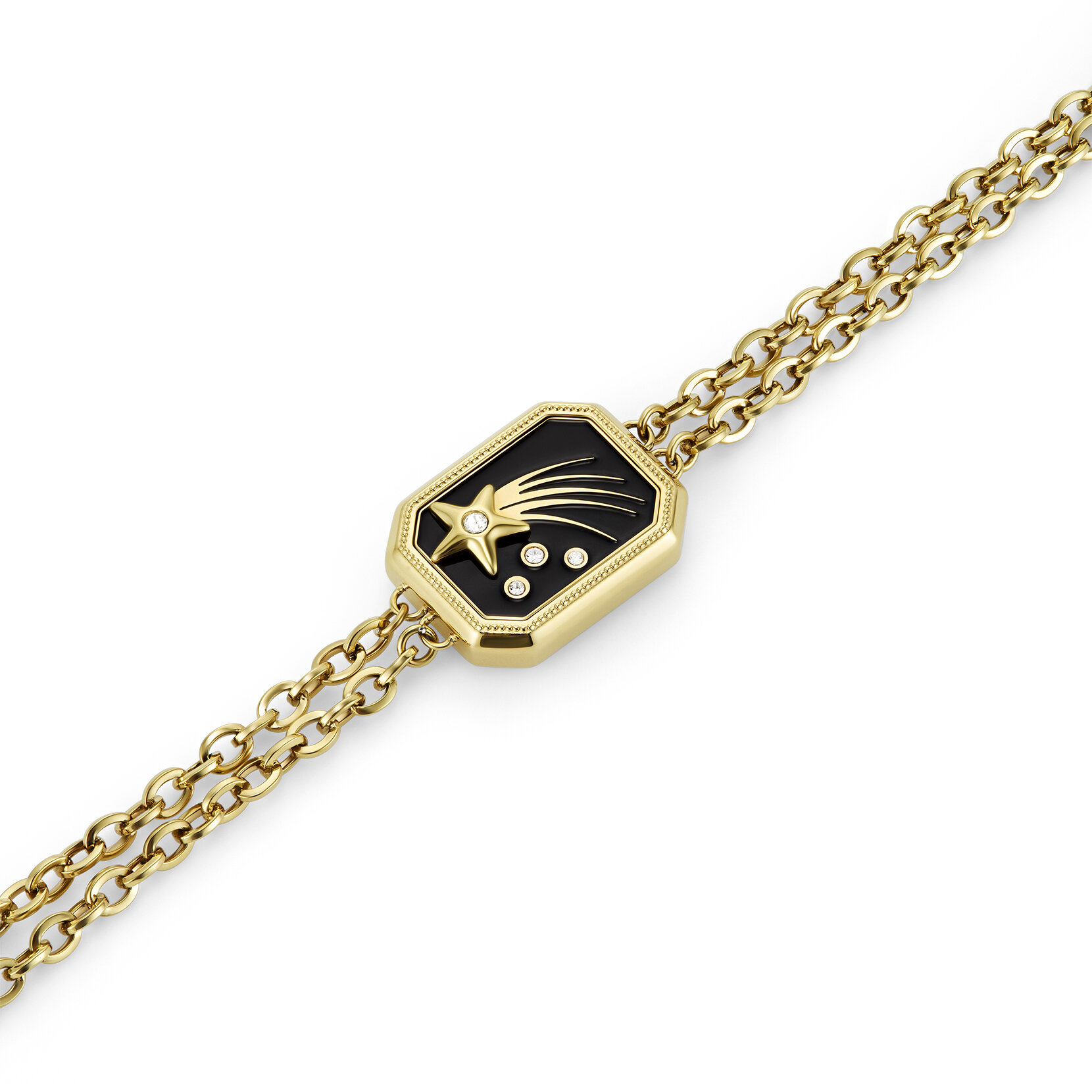 Shooting Star Onyx & Gold Plated Bracelet