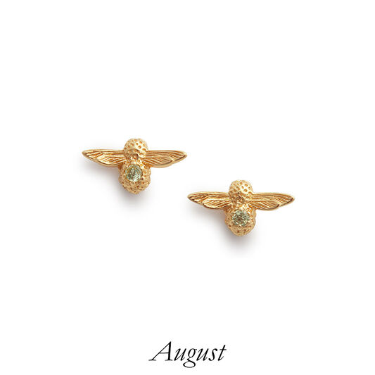 Celebration Gold & Peridot Bee Studs