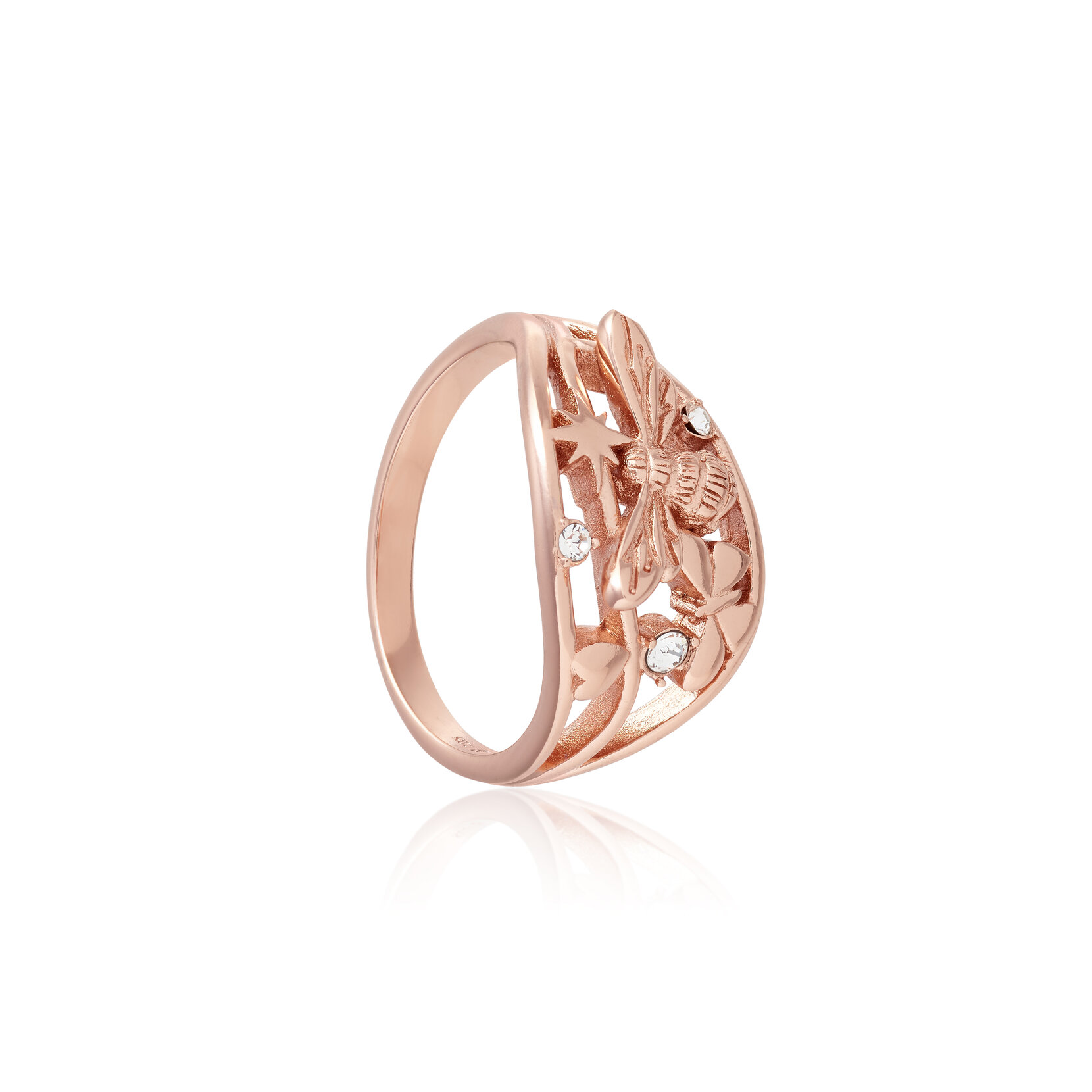 Bague Cluster Night Garden or rose 925 (L)