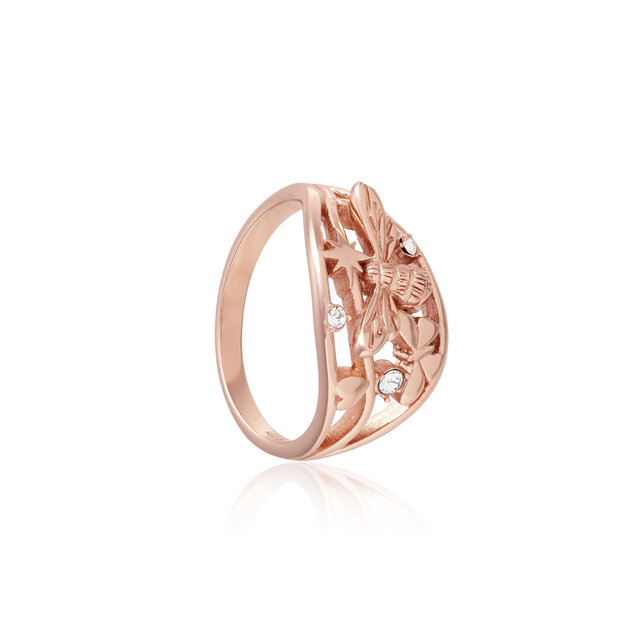 Rose Gold Cluster Ring L