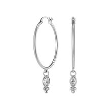 Dainty Silver Tone Hoop Earrings