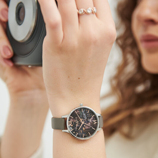 Celestial Grey & Silver Watch