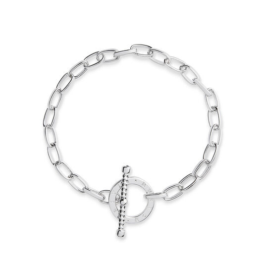 Bejewelled T-Bar Bracelet Silver