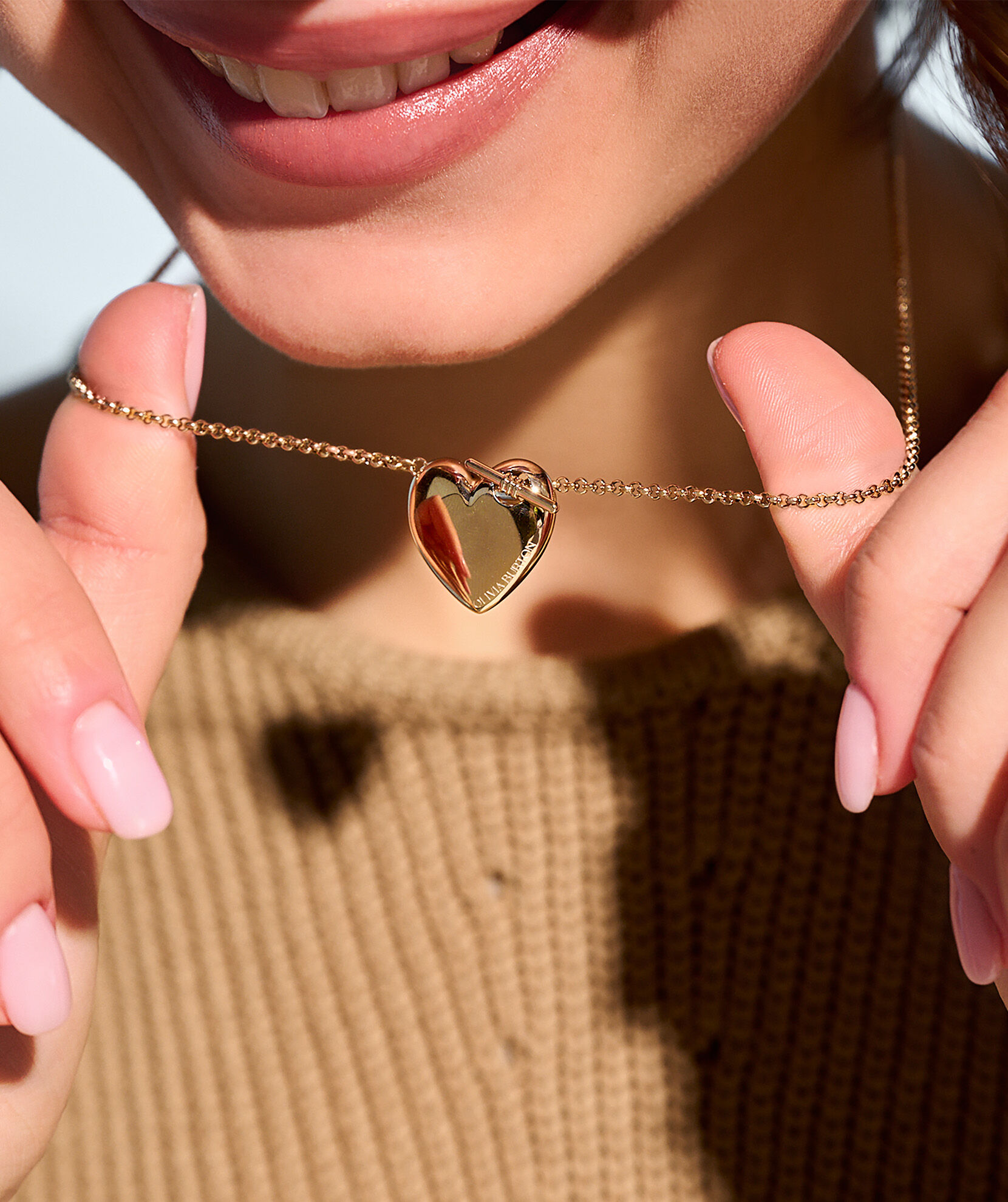 Olivia Burton Rose Gold North Star Locket Necklace