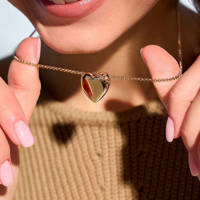 Knot Heart Gold Necklace