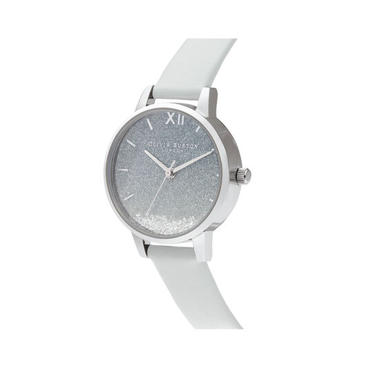 Wishing Wave Glitter Eco Friendly, Grey & Silver Watch