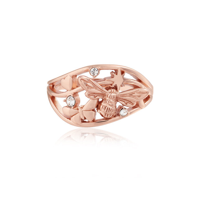 Rose Gold Cluster Ring L