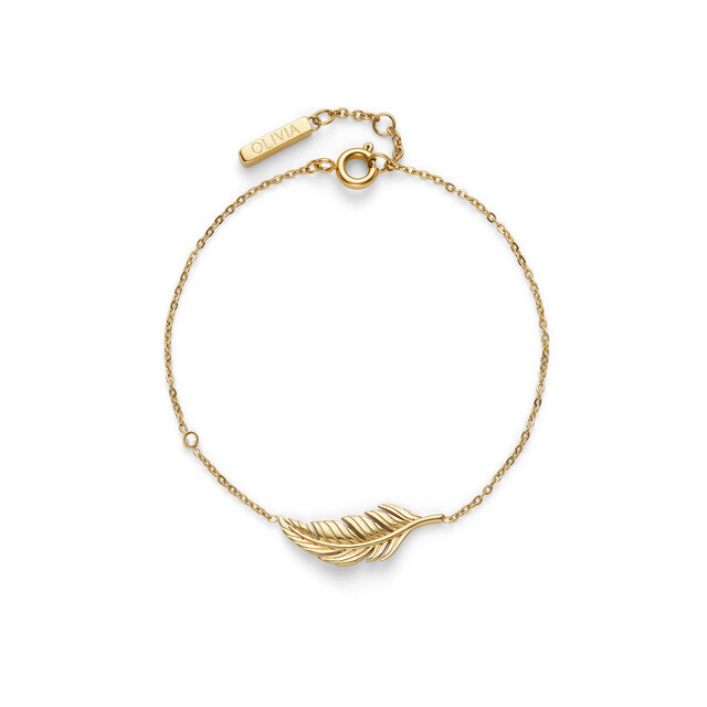 Bracelet Plume Plaqué Or
