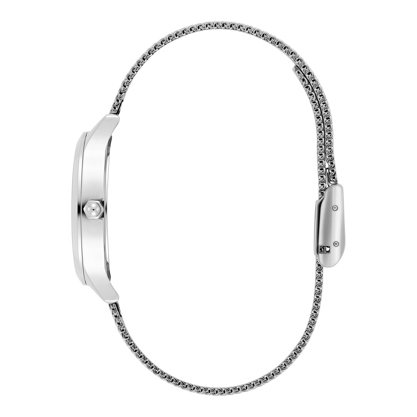 Montre Wonderlust 30mm Blanc & Maille Argent