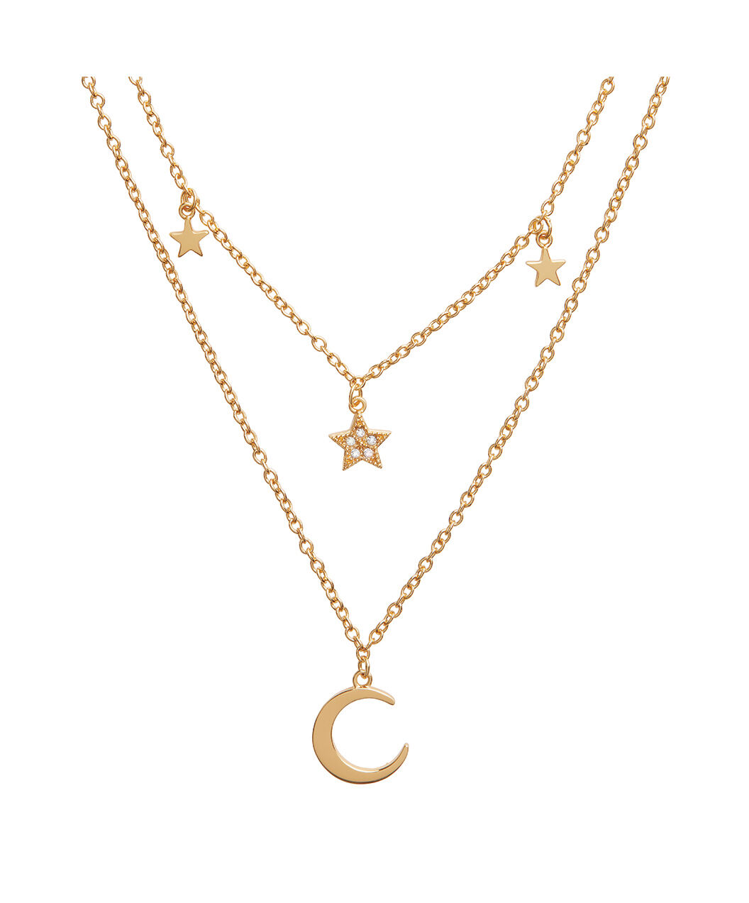 Gold necklace moon and star Clearance