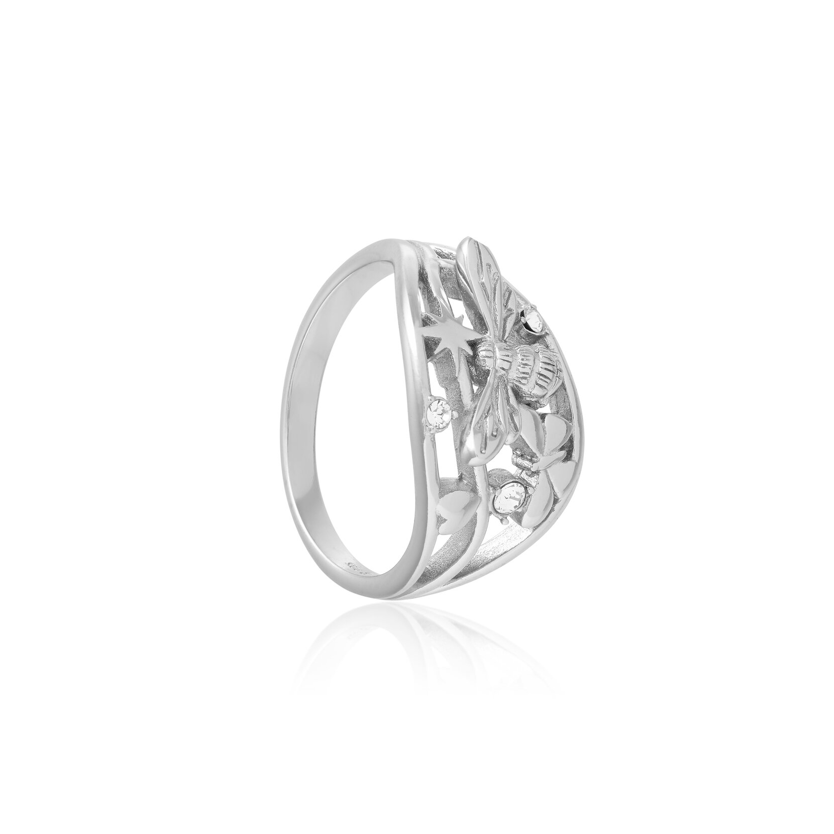 Bague Cluster Night Garden argent 925 (L)