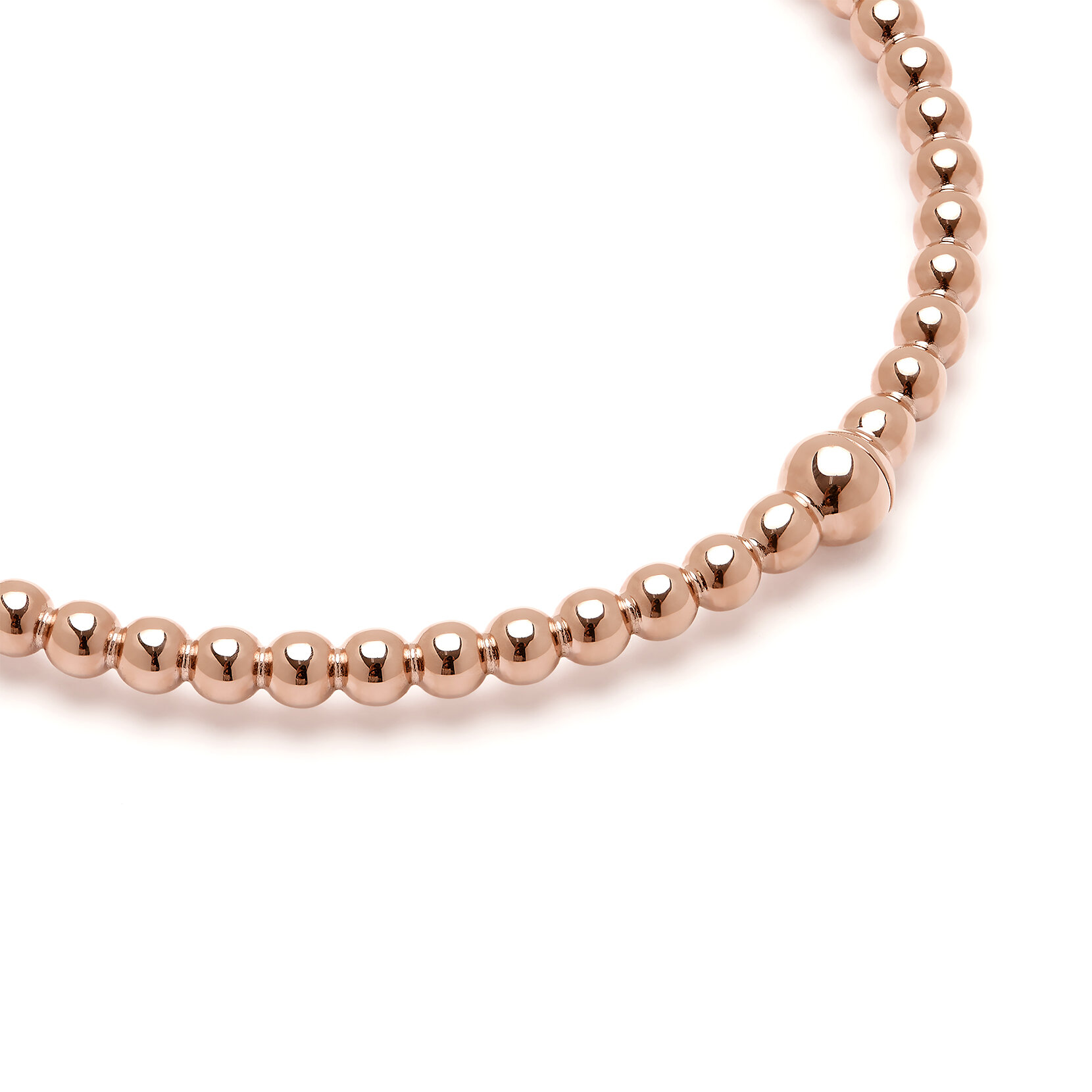 Bracelet à charnière de perles Vintage Or rose