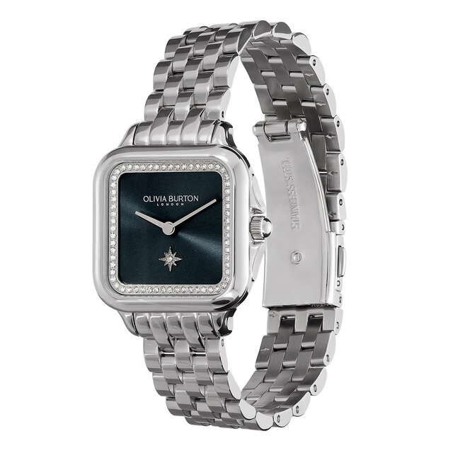 28mm Grosvenor Blue & Silver Bracelet Watch