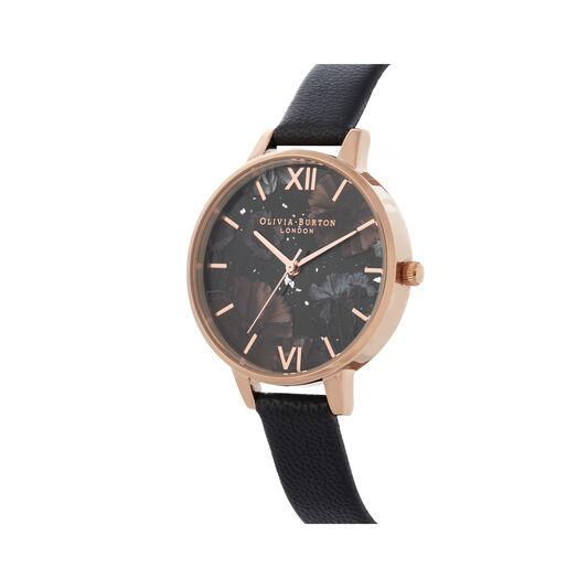 Celestial, Black & Rose Gold Watch