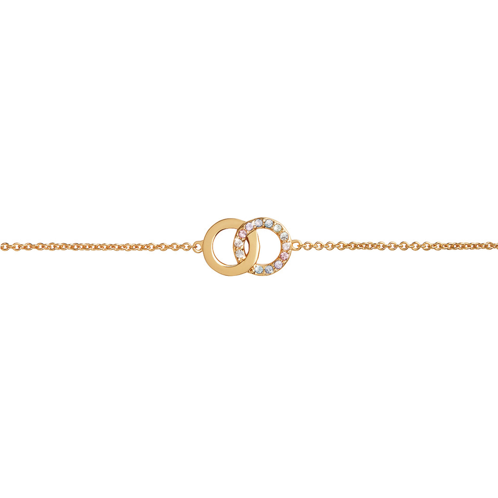 Bracelet chaîne Rainbow Interlink or