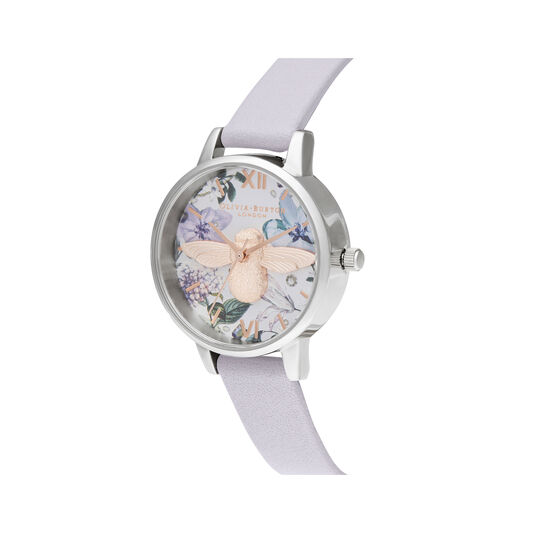 Bejewelled Florals Midi 3D Bee Parma Violet, Rose Gold & Silver