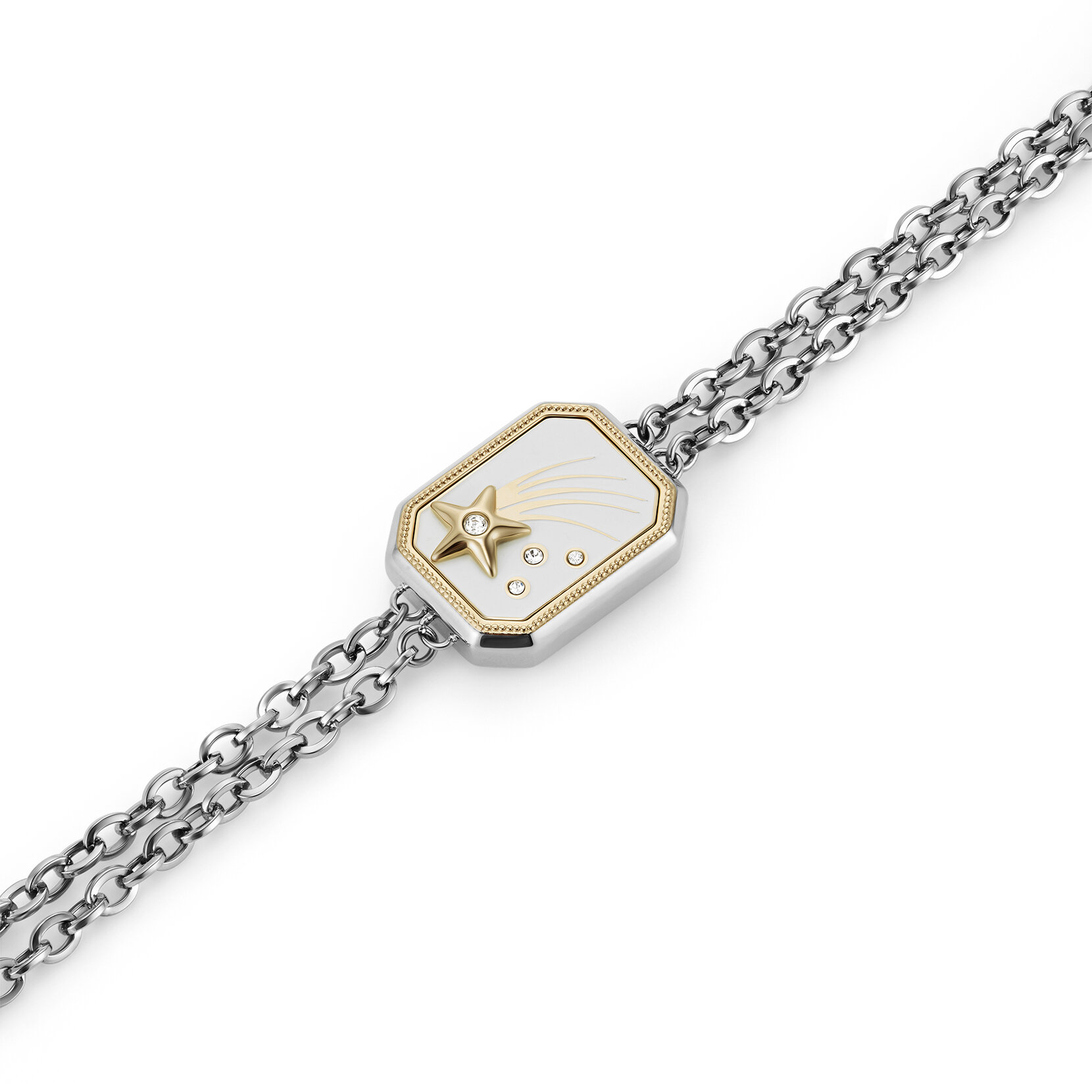 Shooting Star Ivory & Silver Tone Bracelet