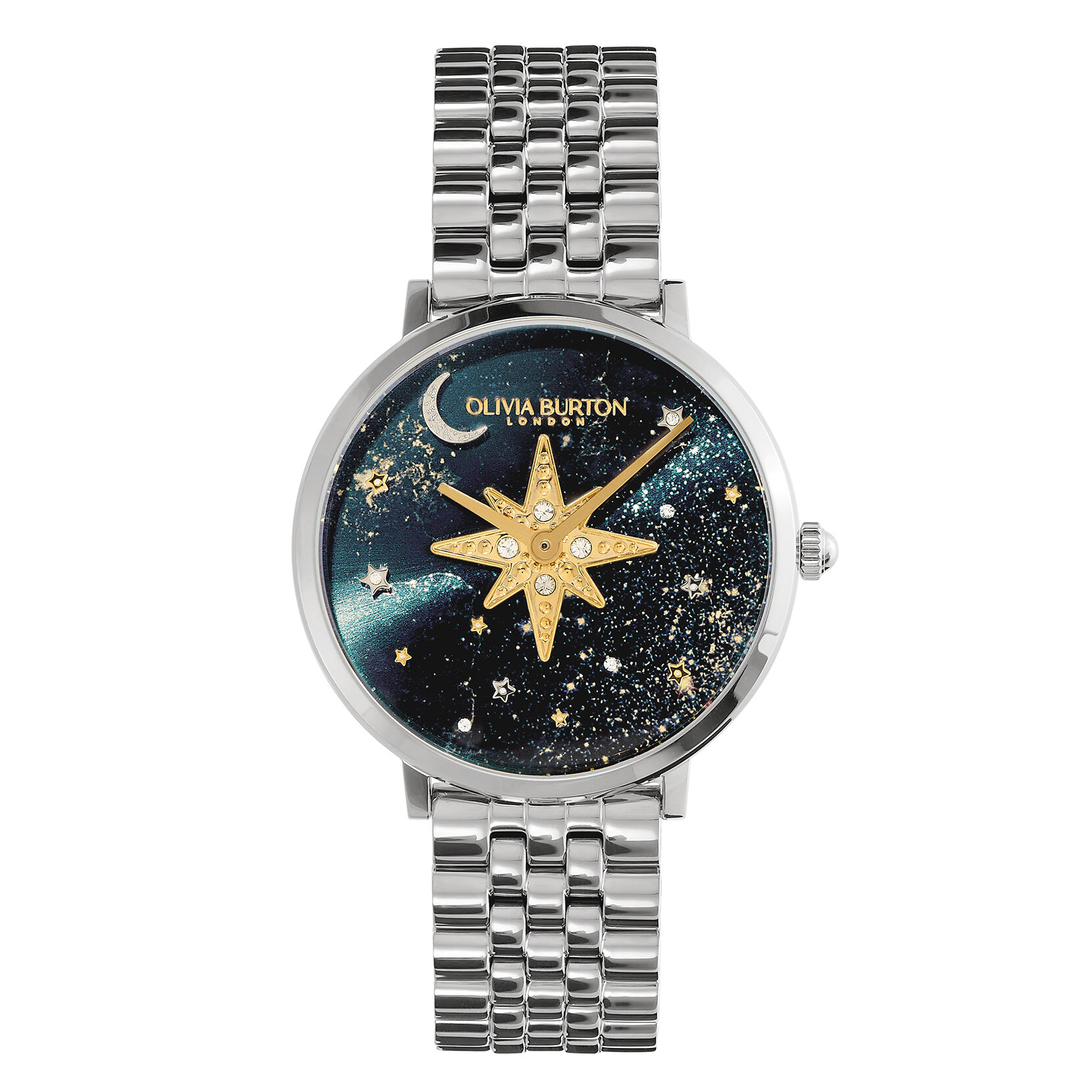 35mm Nova Slim Sapphire Blue & Silver Bracelet Watch