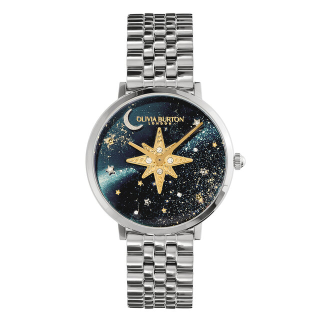 35mm Nova Slim Sapphire Blue & Silver Bracelet Watch