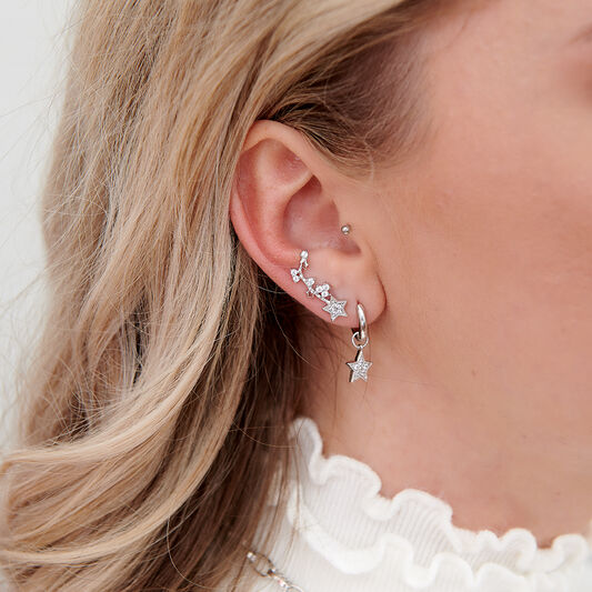 Celestial Crawler & Stud Silver Earring