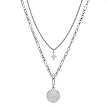Ever Stacked Silver Tone Multi-Chain Necklace