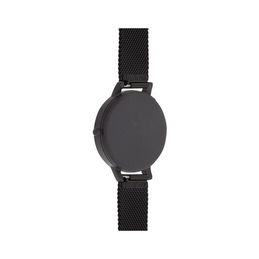 Signature Florals Black Mesh Watch
