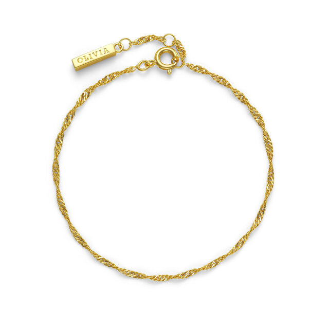 Twisted Rope Gold Plated Chain Bracelet